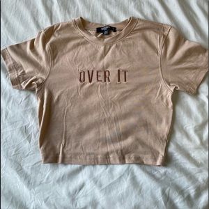 Missguided tan shirt